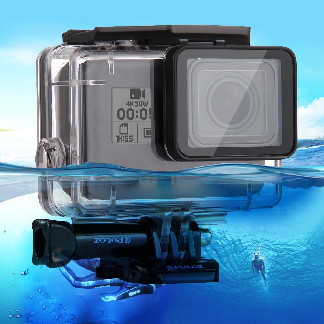 PULUZ for GoPro HERO / HERO7 Black /6 /5 30m Underwater Waterproof Housing Diving Protective Case with Buckle Basic Mount & Screw (Style2)