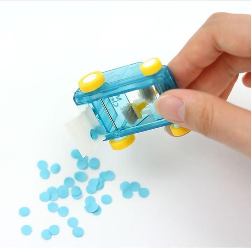 Mini Desktop Hand Sliding Cleaning Trolley Pencil Shaving Rubber Cleaner, Random Color Delivery