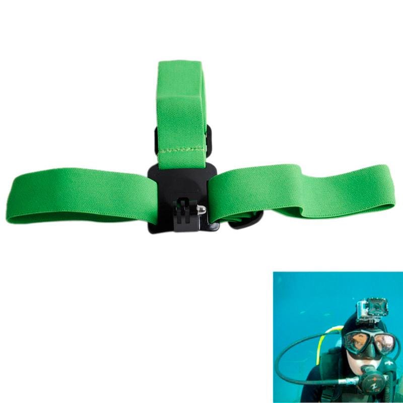ST-24 Anti-skid Adjustable Elastic Head Strap Belt for GoPro Hero 4 / 3+ / 3 / 2 / 1 (Green)
