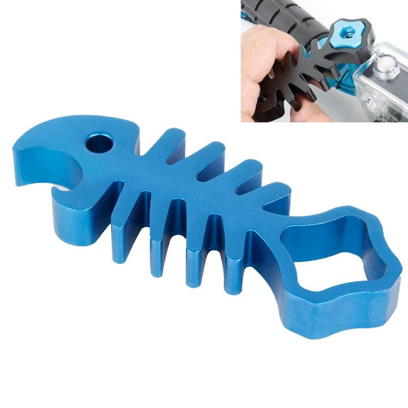 TMC Fishbone Style Aluminium Tighten Wrench Nut Spanner Thumb Screw Tool for GoPro  NEW HERO /HERO6   /5 /5 Session /4 Session /4 /3+ /3 /2 /1 (Blue)