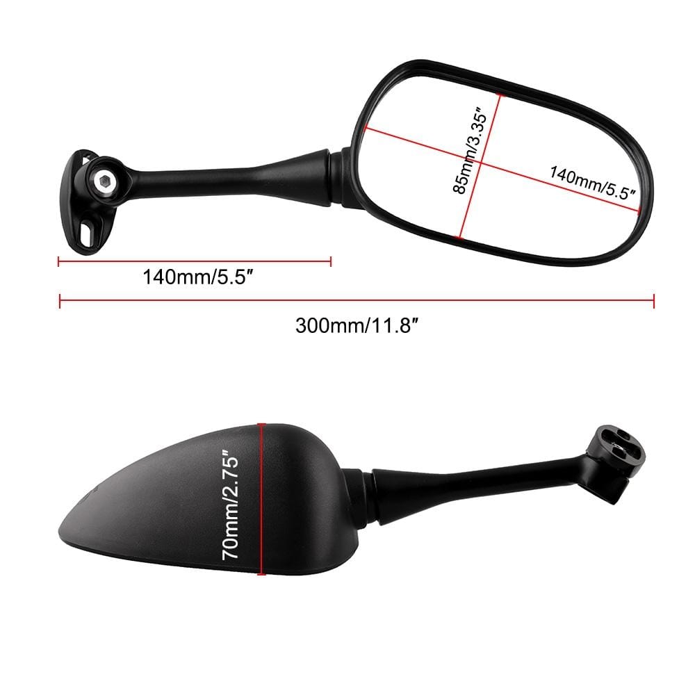MB-MR014-BK Modified Motorcycle Rearview Reflective Mirror Rearview Side Mirrors for Honda