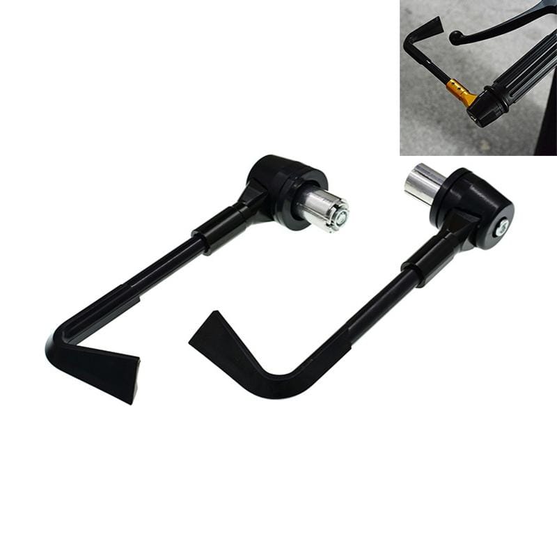 2 PCS Universal 22mm Shockproof Protection Rod CNC Horn Shape Handbrake Motorcycle Modification Accessories (Black)