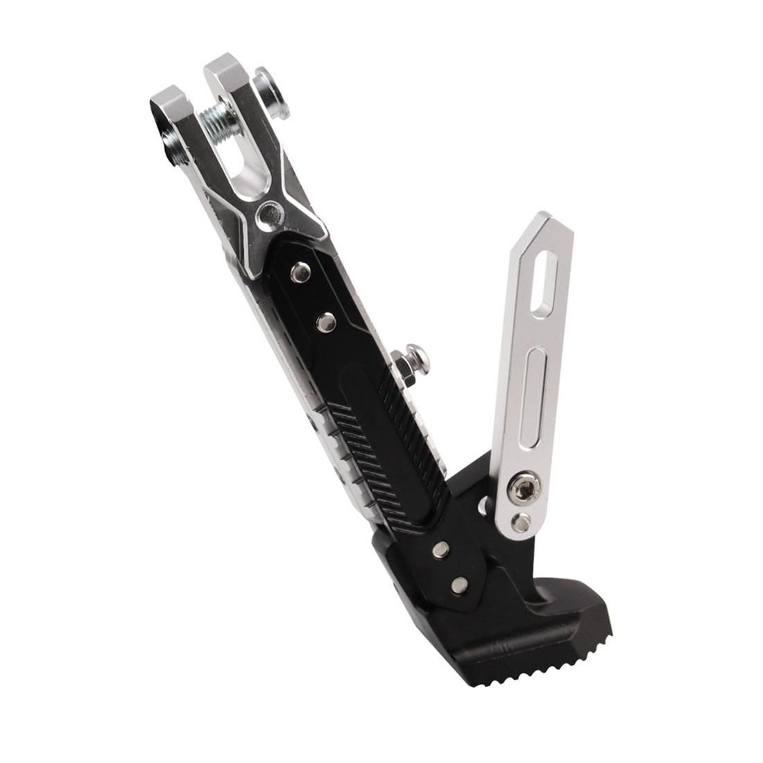 Motorcycle Adjustable Non-slip Parking Scaffold Foot Kickstand (Silver)