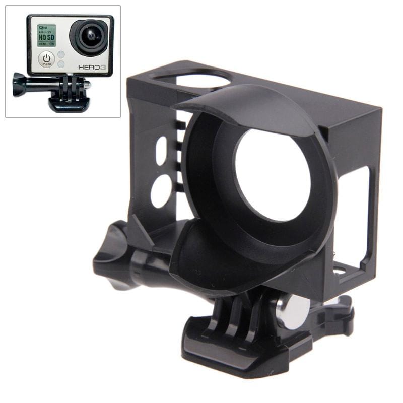 Standard Frame Mount Housing with Lens Sunshade for GoPro HERO4 /3+ /3 (Black)