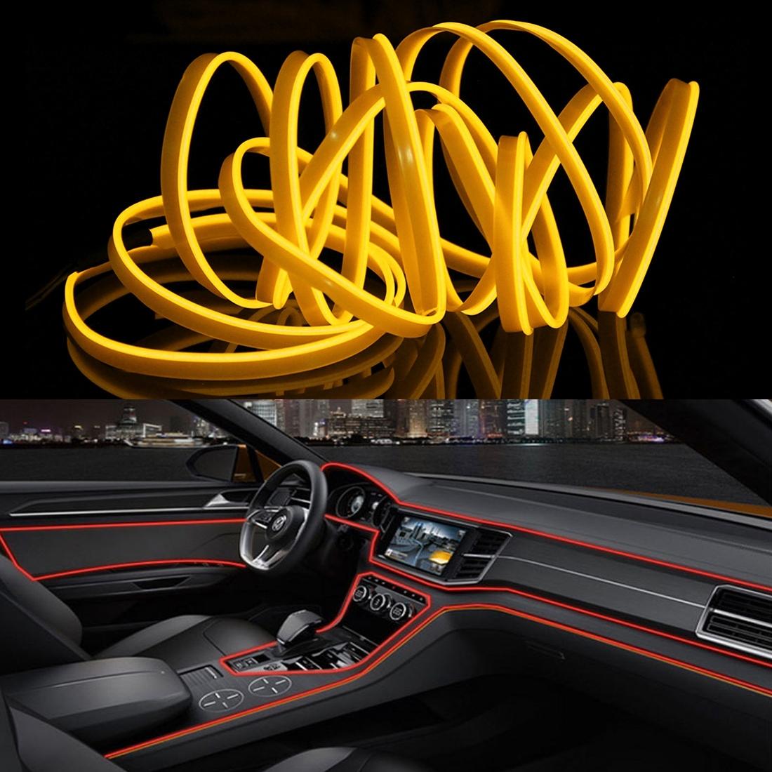 3m Cold Light Flexible LED Strip Light For Car Decoration (Yellow Light)