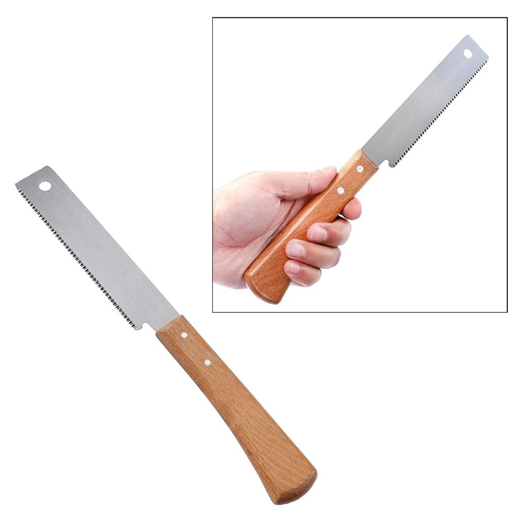 12'' Mini Woodworking Hand Saws Double Sides Fine Tooth with Wood Handle