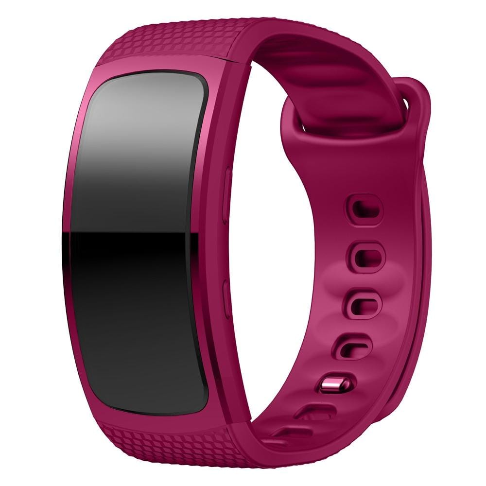 Silicone Wrist Strap Watch Band for Samsung Gear Fit2 SM-R360, Wrist Strap Size:150-213mm (Purple)