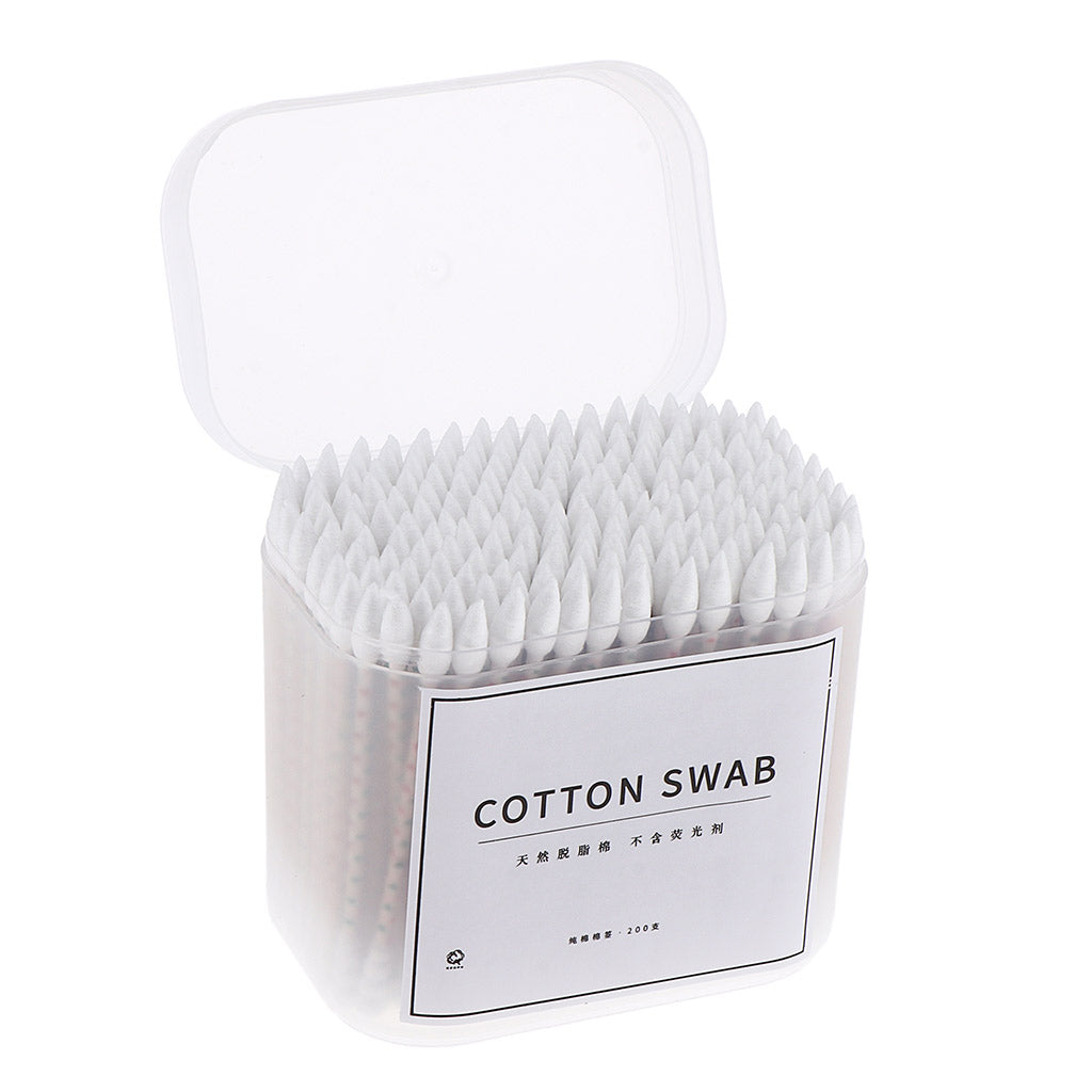 200x Cosmetic Cotton Swabs Cleaning Pads Makeup Applicator Tools 77 x 6 mm