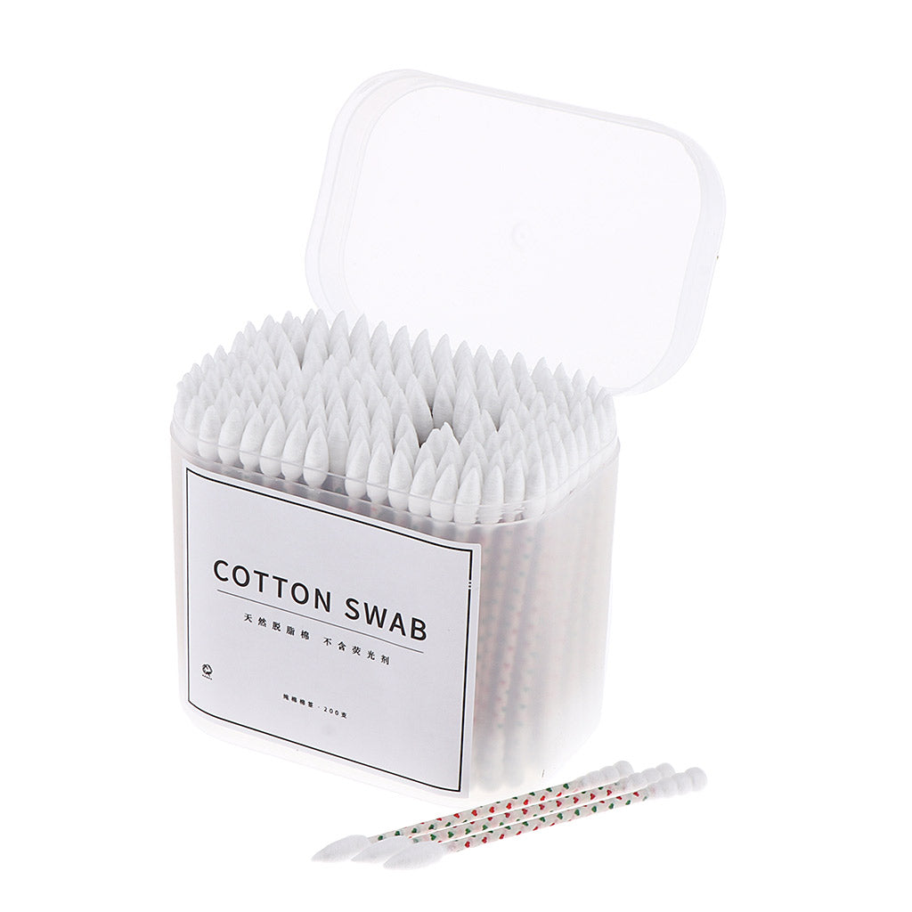 200x Cosmetic Cotton Swabs Cleaning Pads Makeup Applicator Tools 77 x 6 mm