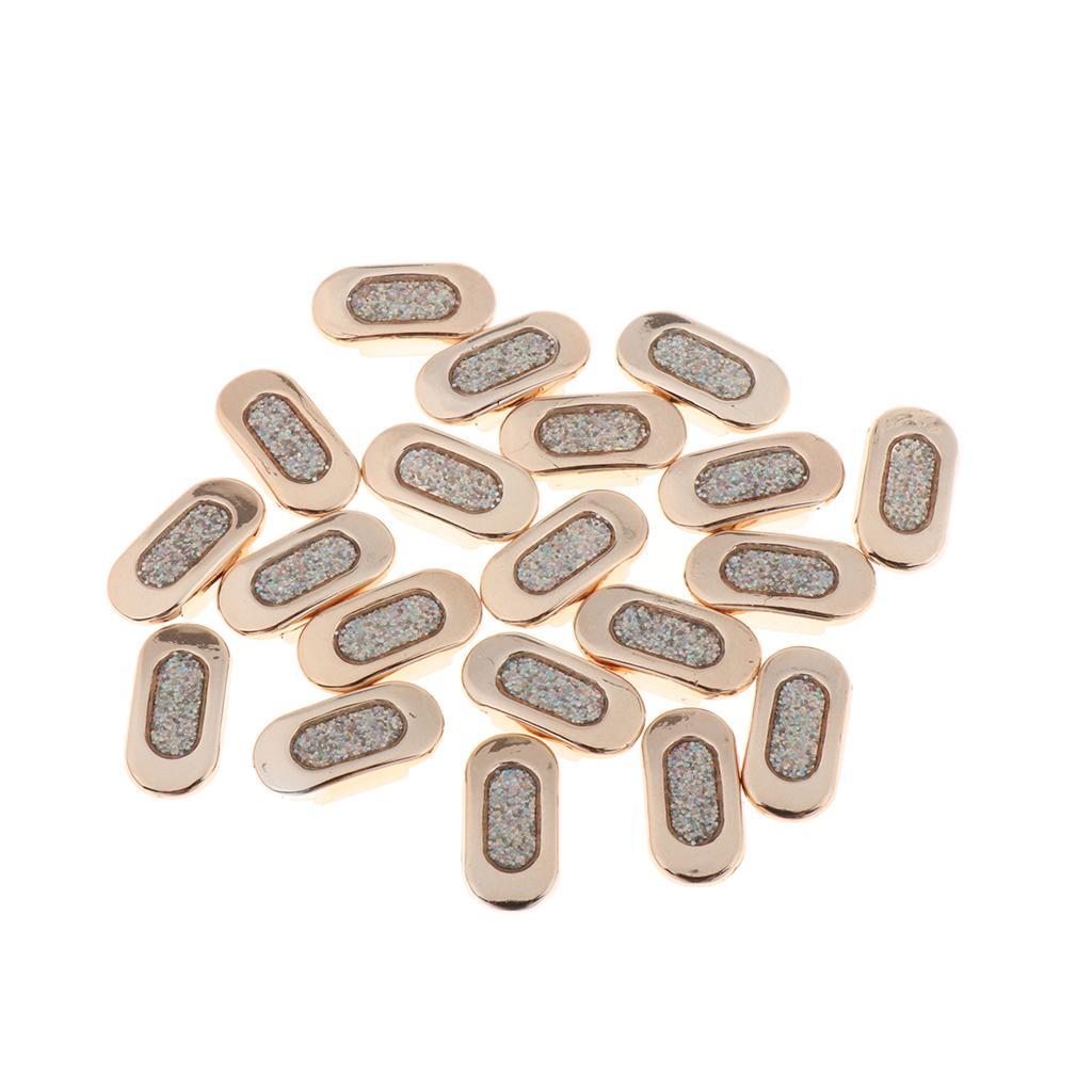 20pcs Plastic Dreadlocks Hair Braiding Beads DIY Hair Pendants Jewelry Decor Glitter