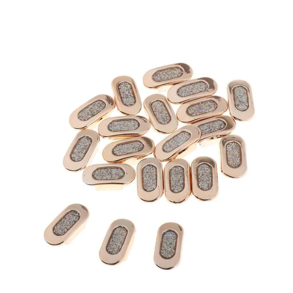 20pcs Plastic Dreadlocks Hair Braiding Beads DIY Hair Pendants Jewelry Decor Glitter