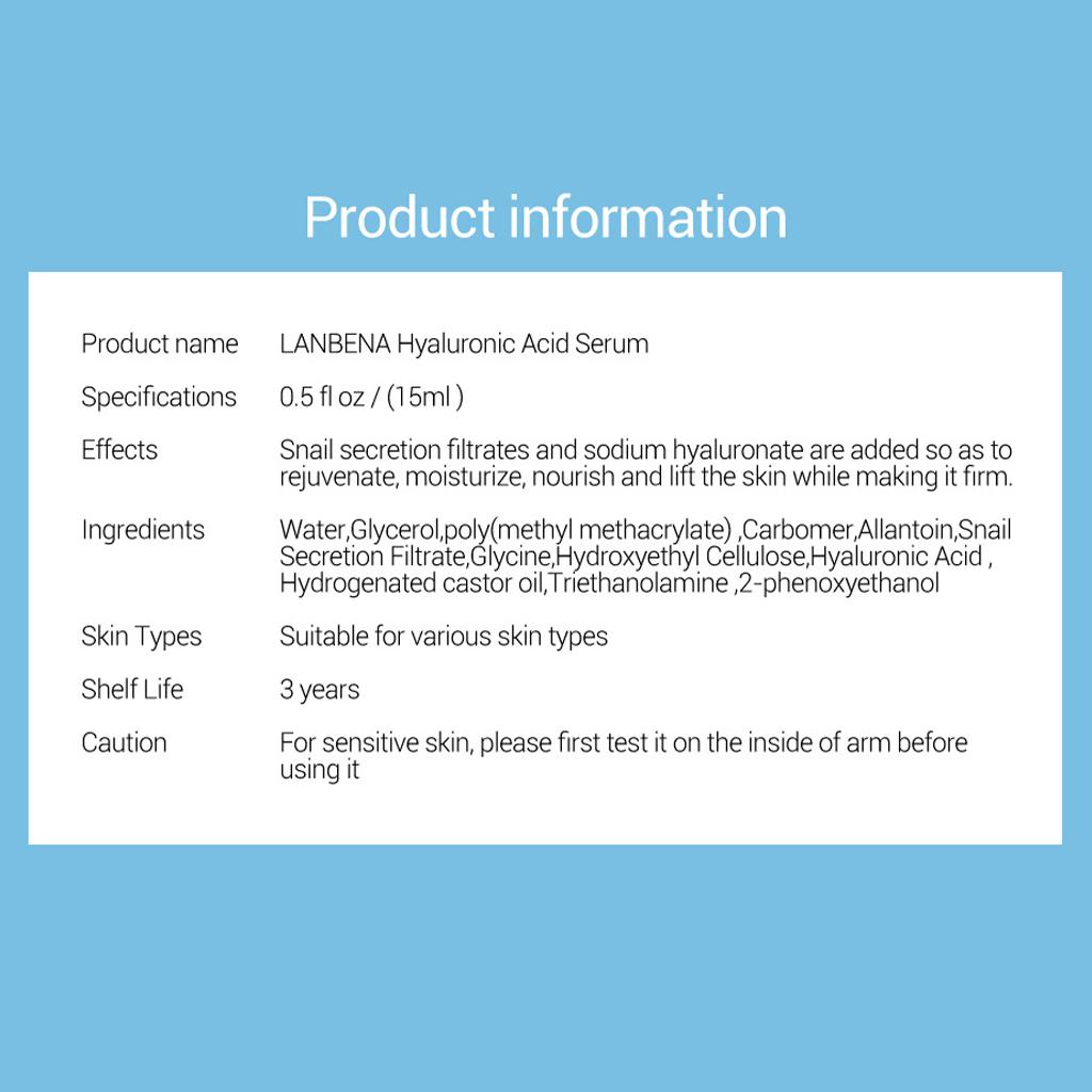 15ml Face Serum Essence Blackhead Removing Repairing Hyaluronic Acid