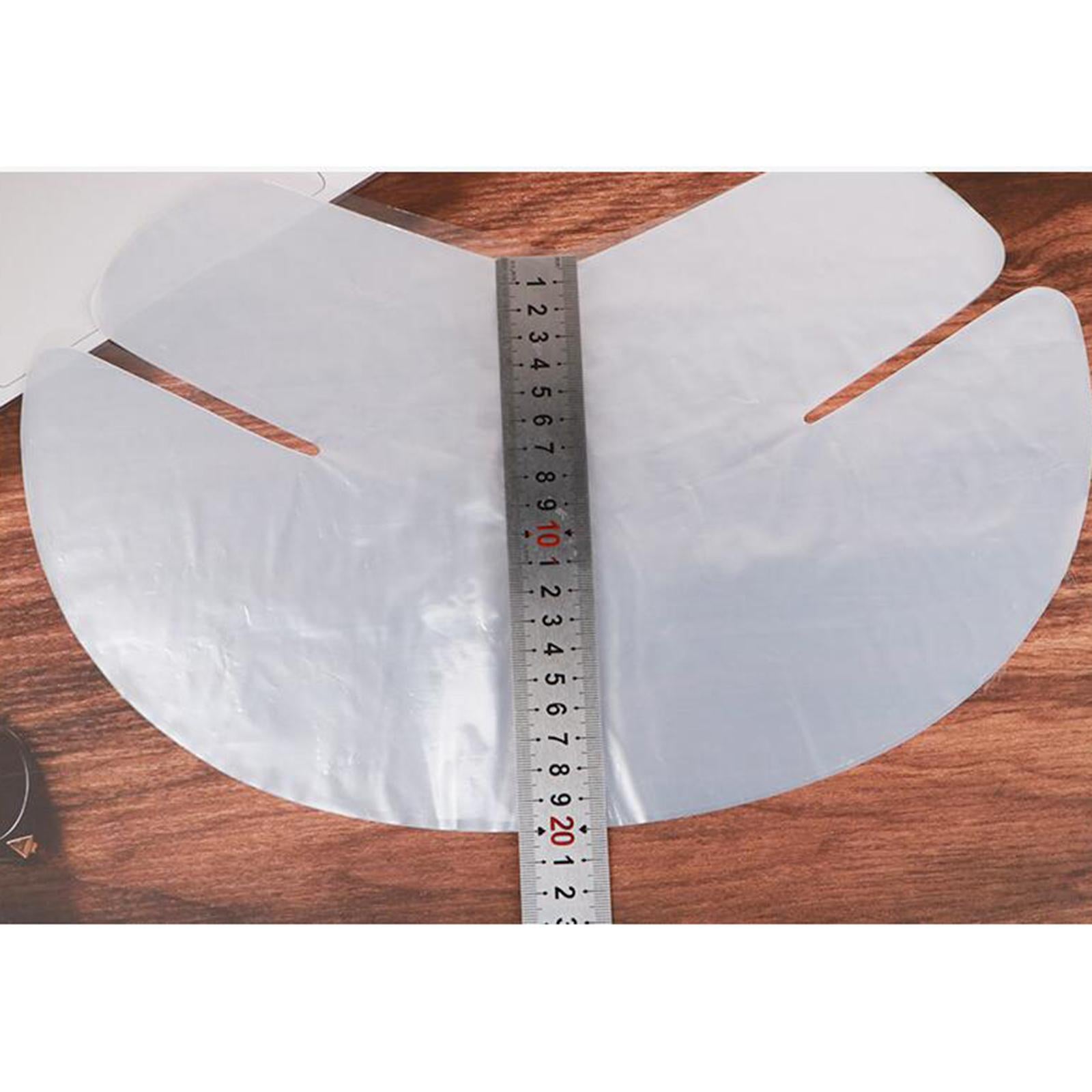 200 Pieces Disposable Neck Wrap Transparent Anti Wrinkle for SPA Home Ladies