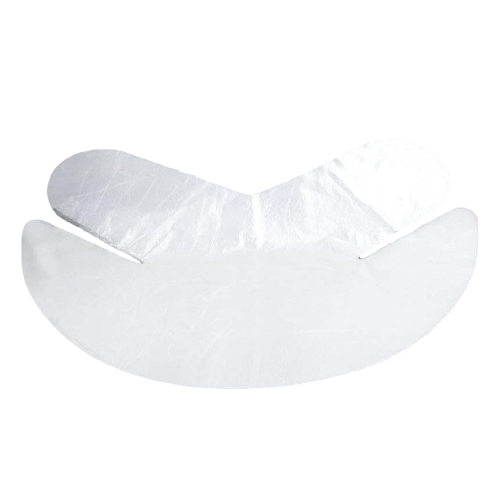 200 Pieces Disposable Neck Wrap Transparent Anti Wrinkle for SPA Home Ladies