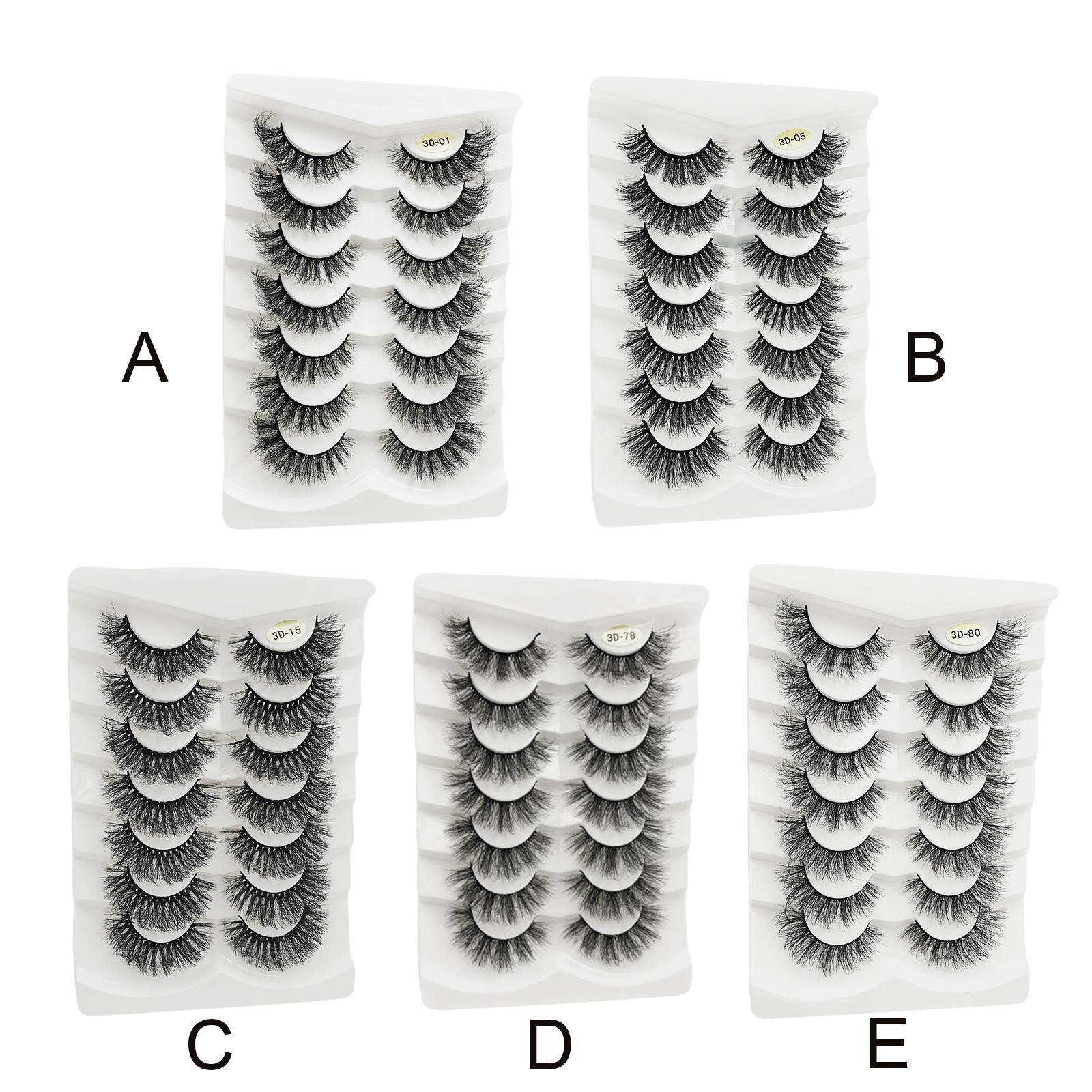14 Pieces False Eyelash Suit Comfortable for Eyelash Extension Make up A