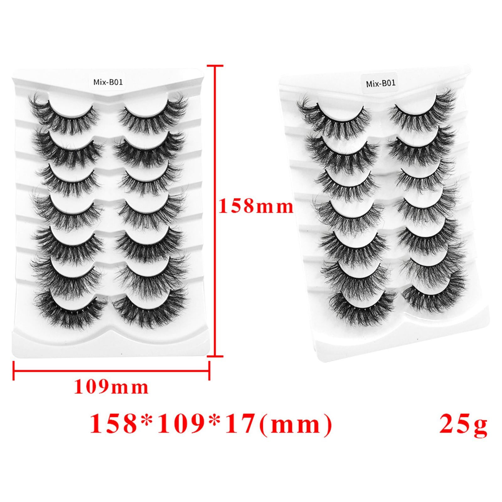 14 Pieces False Eyelash Suit Comfortable for Eyelash Extension Make up A