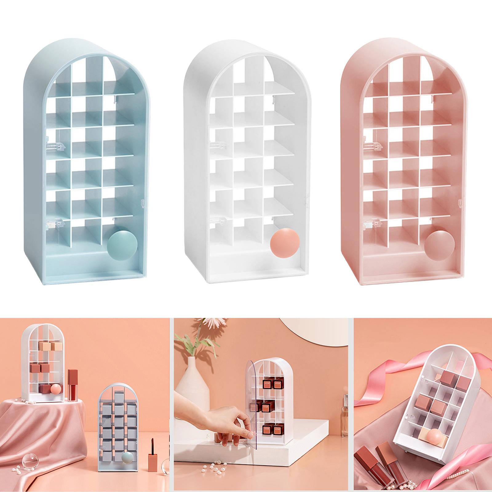 18 Grids Lipstick Holder Lip Gloss Holder Organizer Storage for Lipsticks Blue