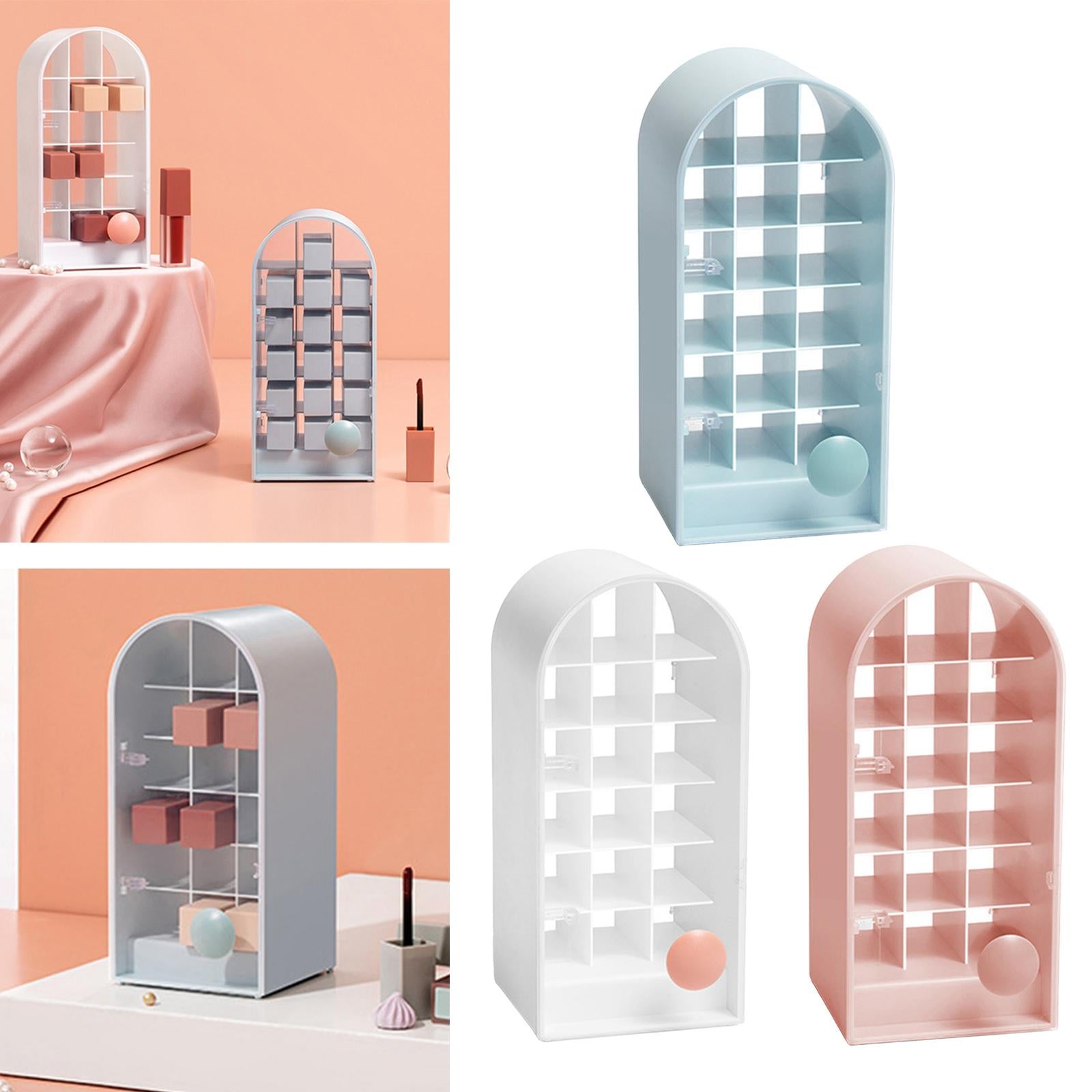 18 Grids Lipstick Holder Lip Gloss Holder Organizer Storage for Lipsticks Blue