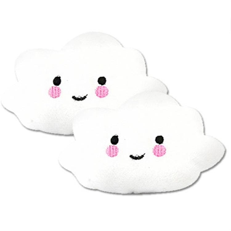 3 PCS Stuffed Toy Plush Sound Fruits Vegetables Pets Toy, Color: White Cloud