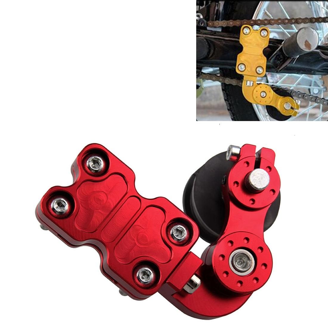HC154 Motorcycle Modified Accessories Universal Aluminum Alloy Chain Adjuster (Red)