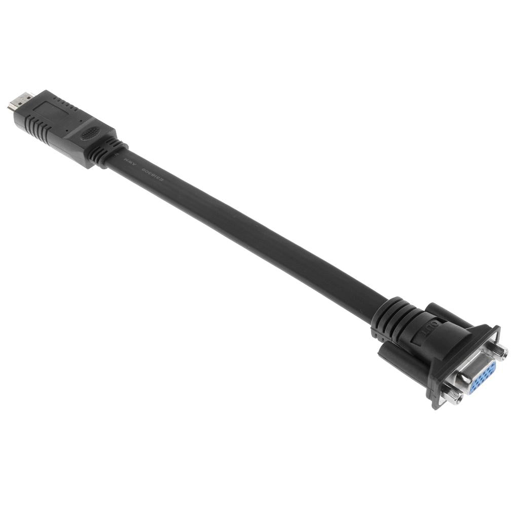 15cm/5.9inch HD 1080P HDMI Male to VGA Connector Adapter for HDTV Black
