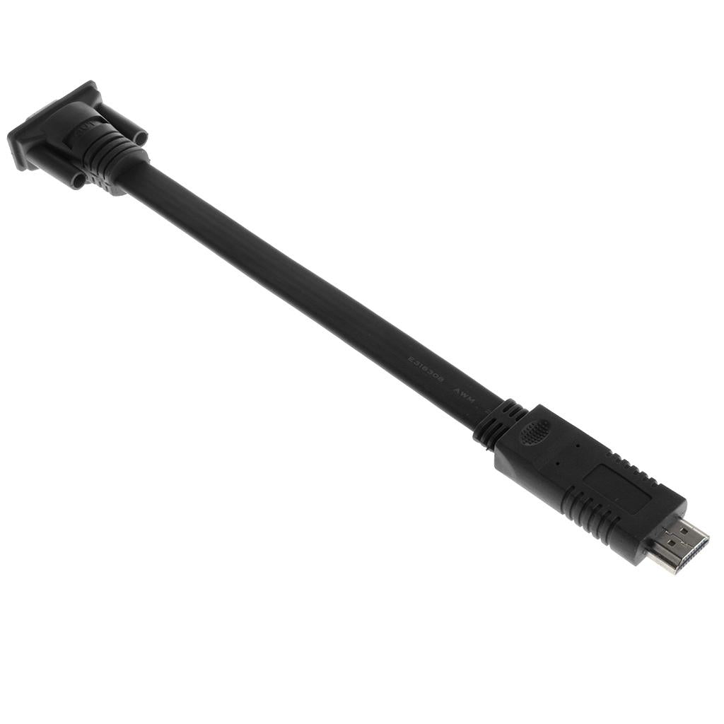 15cm/5.9inch HD 1080P HDMI Male to VGA Connector Adapter for HDTV Black