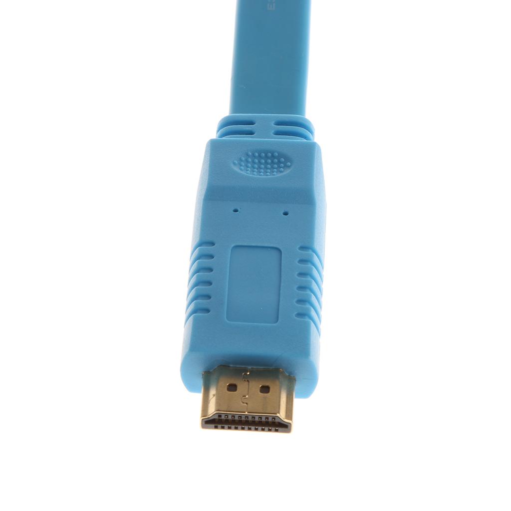 15cm/5.9inch HD 1080P HDMI Male to VGA Connector Adapter for HDTV Blue