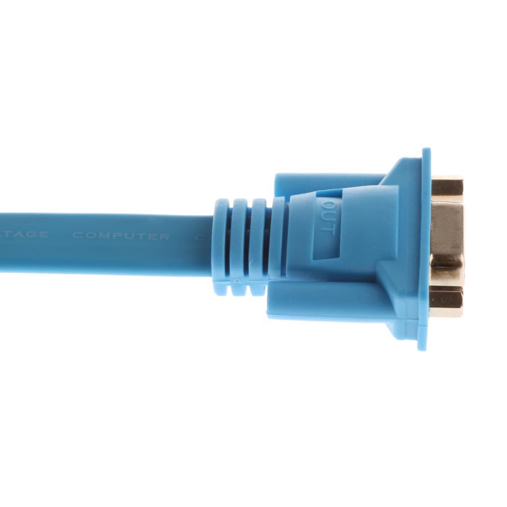 15cm/5.9inch HD 1080P HDMI Male to VGA Connector Adapter for HDTV Blue