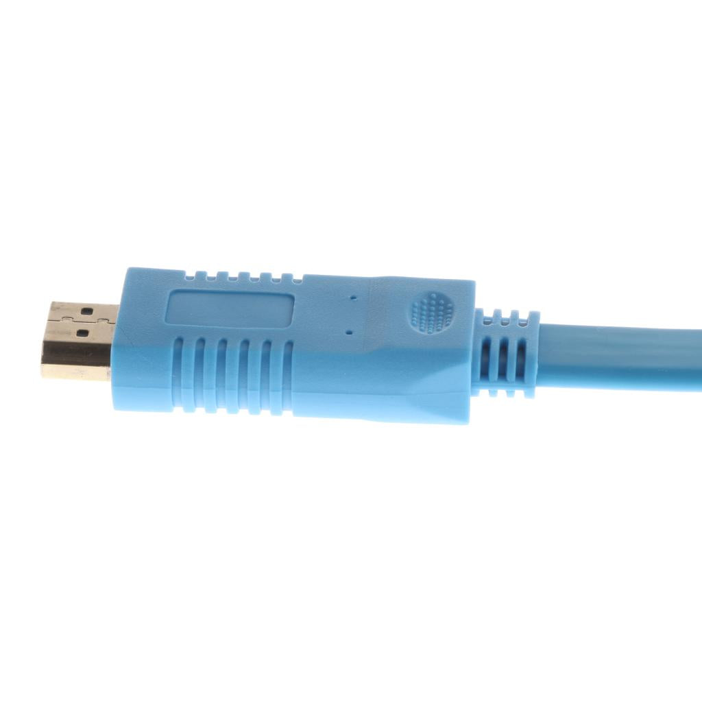15cm/5.9inch HD 1080P HDMI Male to VGA Connector Adapter for HDTV Blue