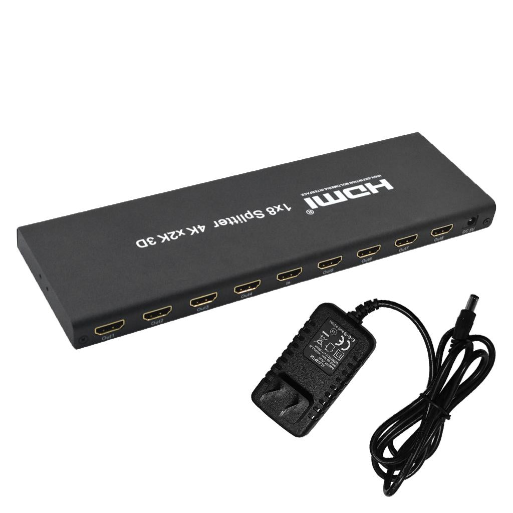 1Piece US Plug HDMI 1 In 8 Out 4K 2k 3D Splitter Switch Switcher Distributor