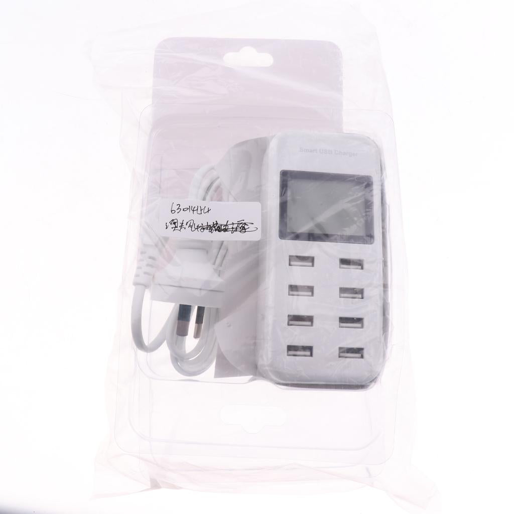 1X AU Plug High Speed 8 USB Ports USB Power Charge Adapter With LCD Screen