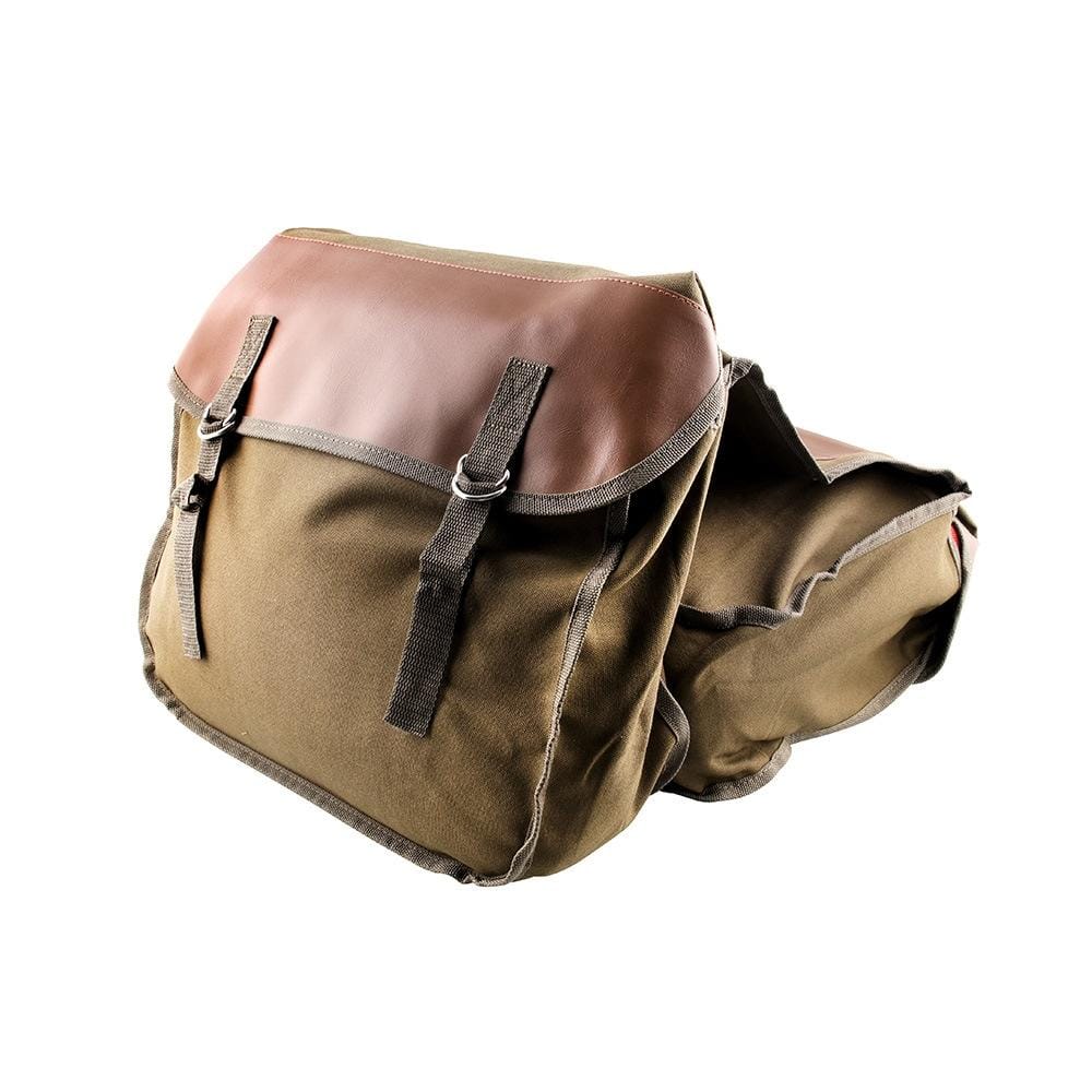 MB-OT298 Motorcycle Accessories Modified Side of the Box Canvas Bag Knight Bag Kit (Green)