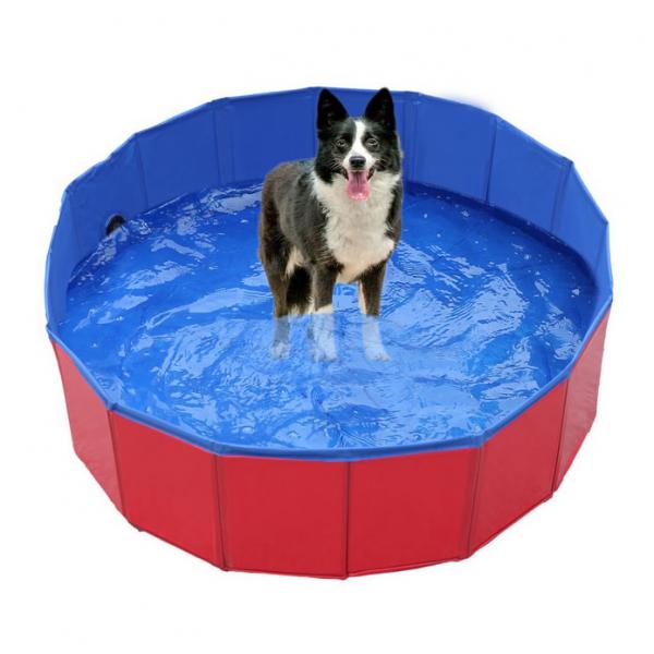 Foldable Pet Bath Pool Dog Pet Pool Bathing Swimming Tub for Dogs Red