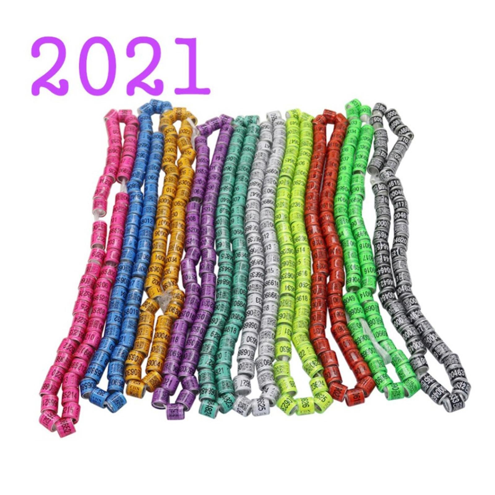 100pcs Identify Dove Rings Leg Rings Pigeon Bands for Canary Mixed Color