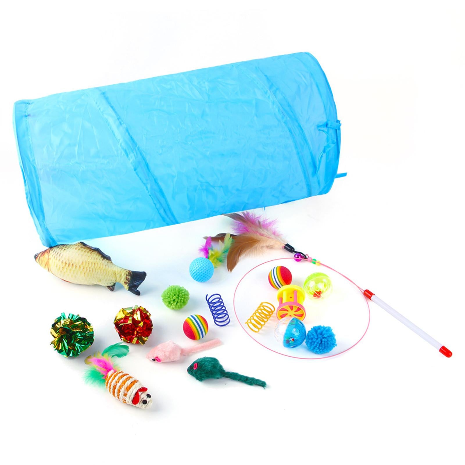 18Pieces Cat Kitten Toys Assortments Mice Kittens Rabbits Puppies Playing