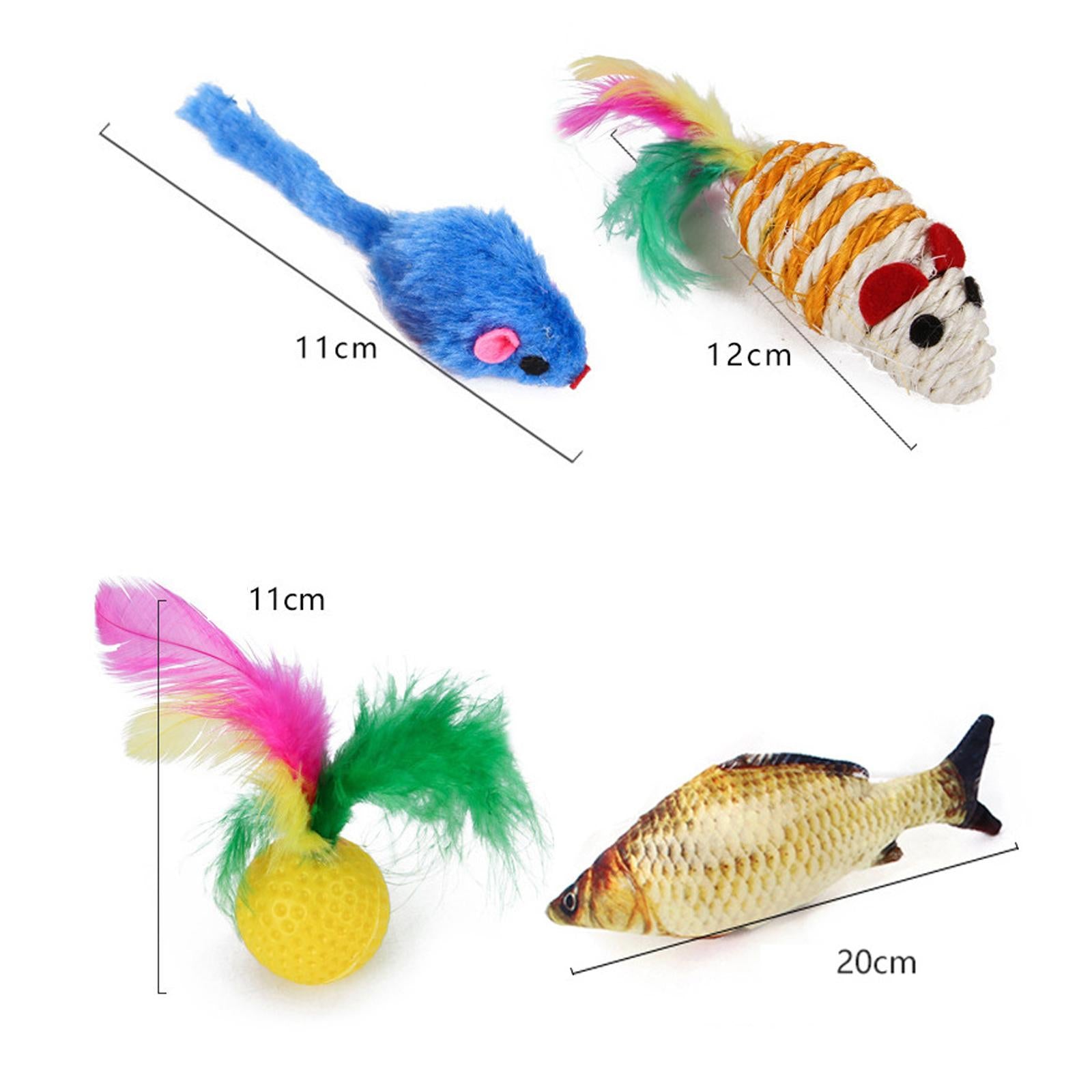 18Pieces Cat Kitten Toys Assortments Mice Kittens Rabbits Puppies Playing