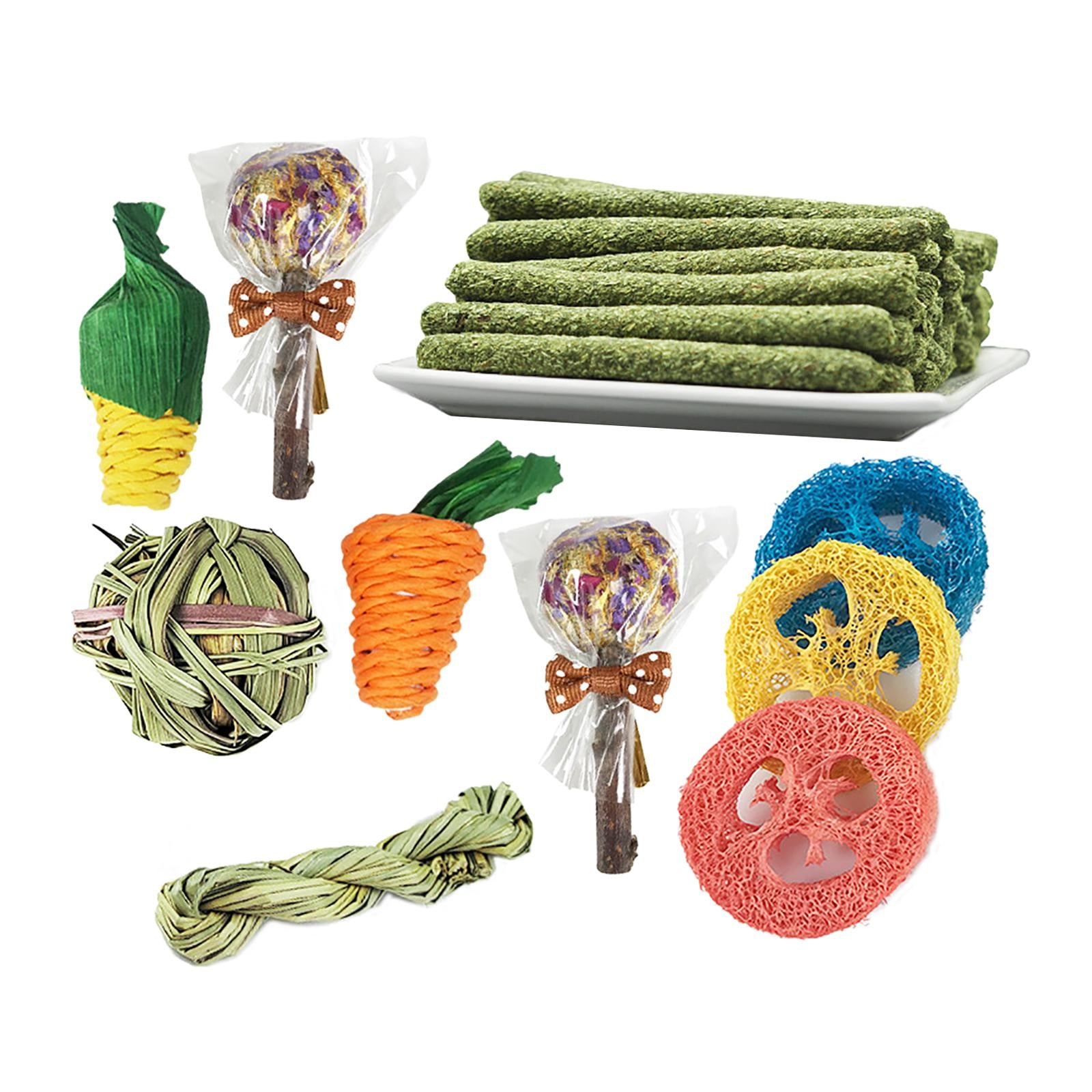 14x Hamster Molar Toys Wooden Rabbit Chew Toys for Rats Teeth Grinding