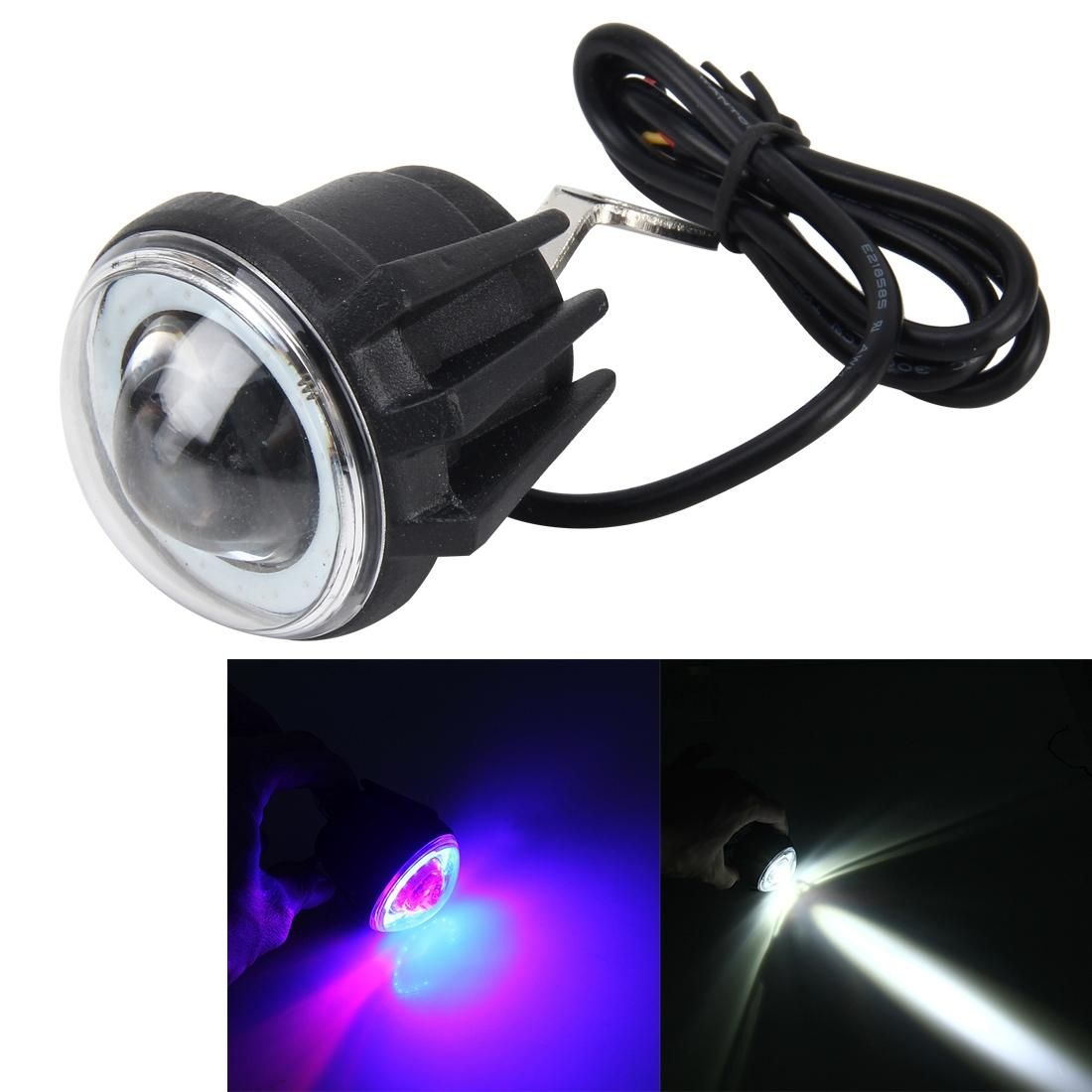 6W 400LM 1 COB Universal External Modified Motorcycle Bright Mirror Light Headlamp, DC 10-30V,