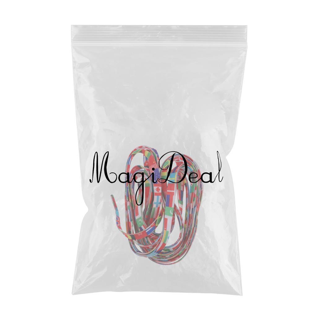 1 Pair Knitted Shoelace for Roller Skates Boots Hockey Skates Flag Pattern
