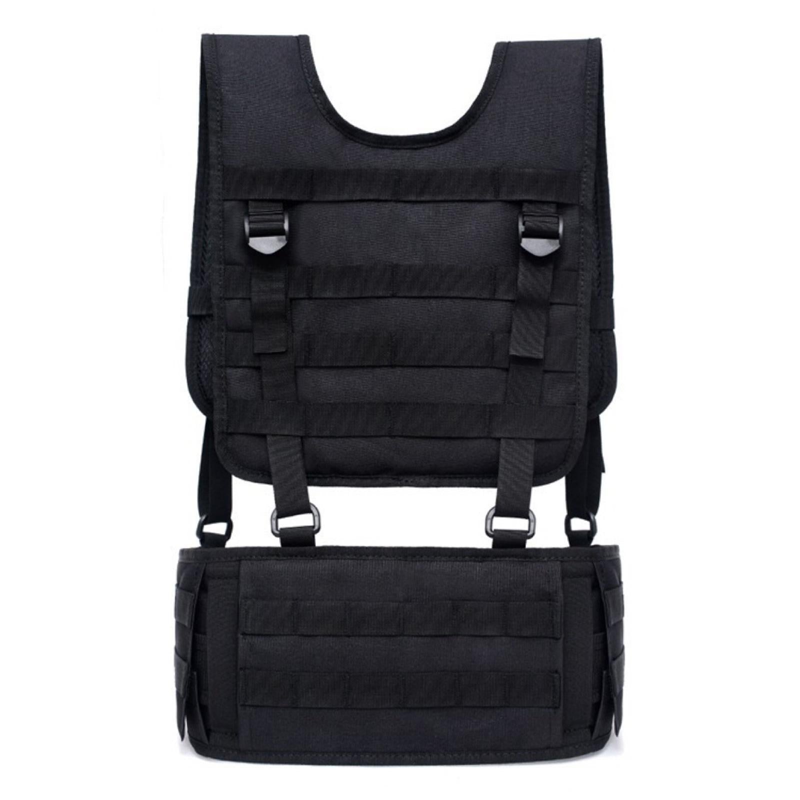 Breathable Tactical Vest Combat Modular Game Chest Rig Clothing Black