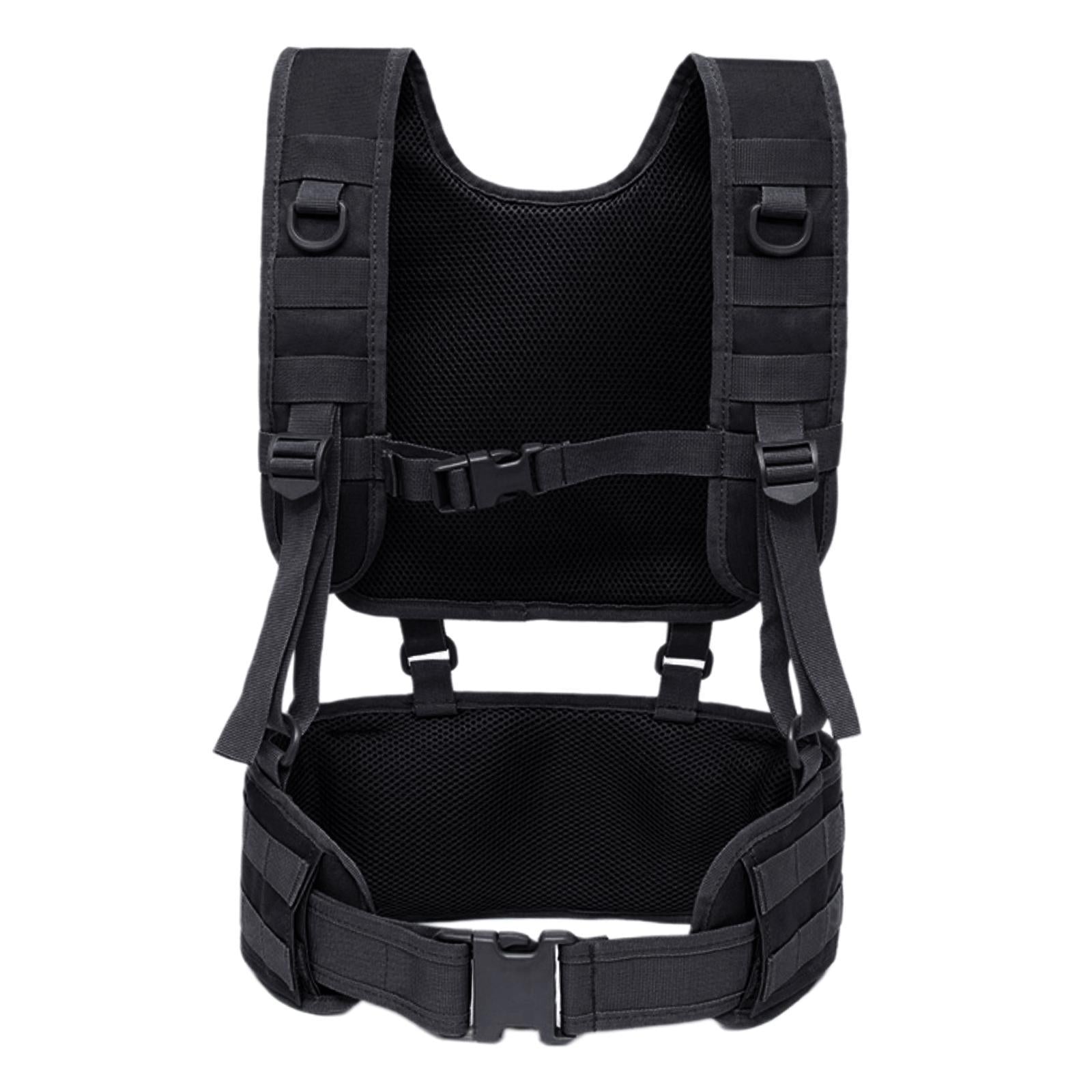 Breathable Tactical Vest Combat Modular Game Chest Rig Clothing Black