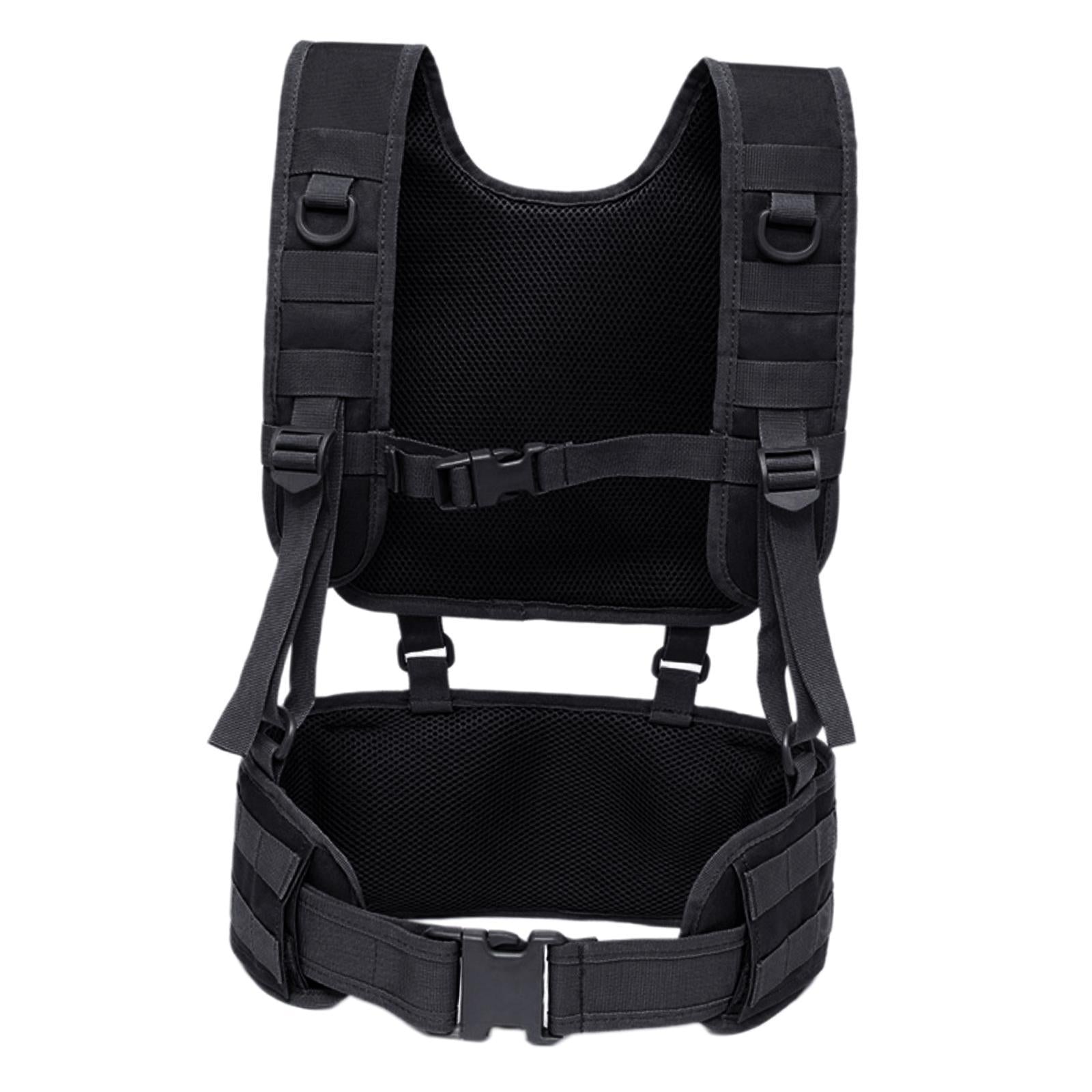 Breathable Tactical Vest Combat Modular Game Chest Rig Clothing Black