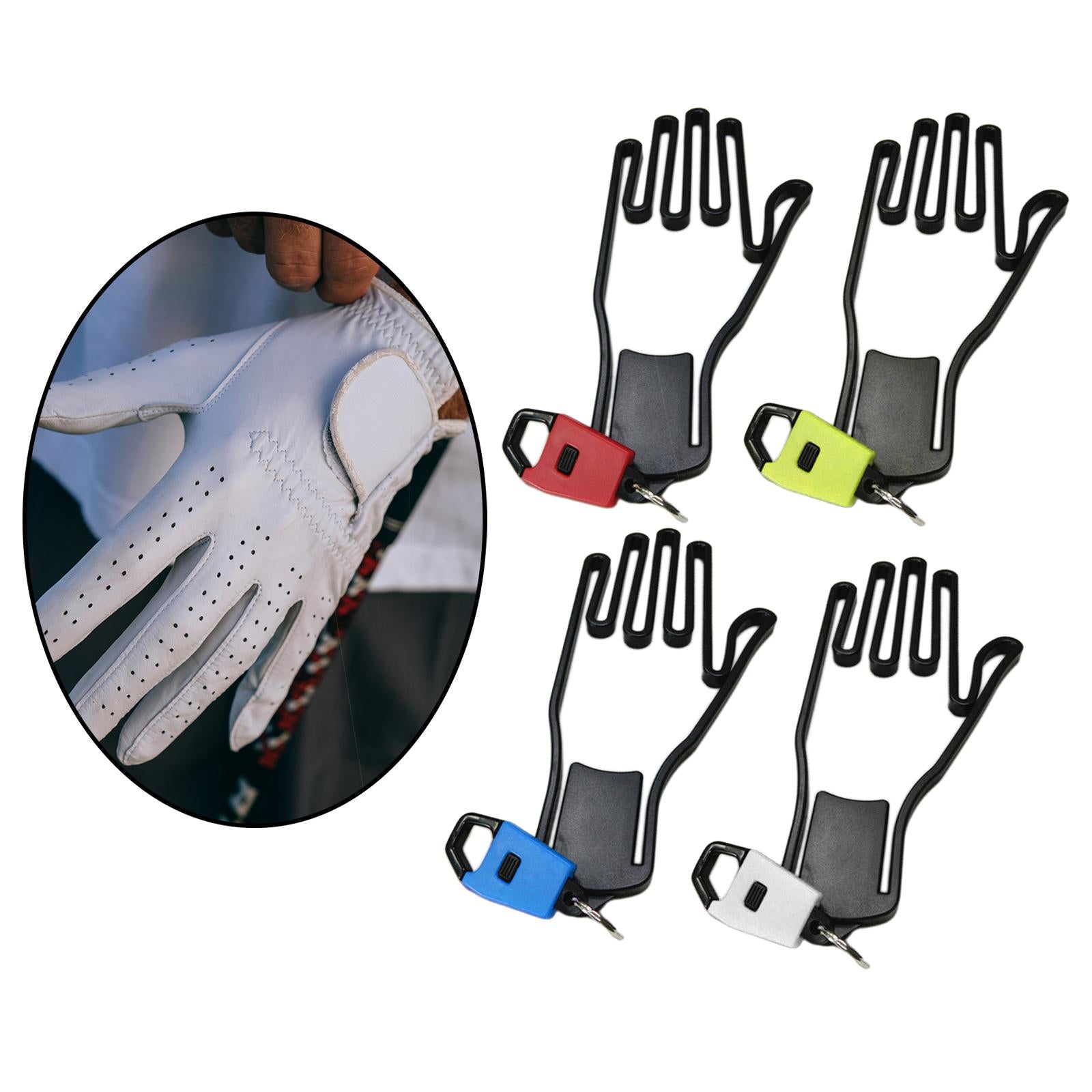 1 PC Golf Glove Holder Rack Outdoor Sport with Key Chain Plastic Durable Red