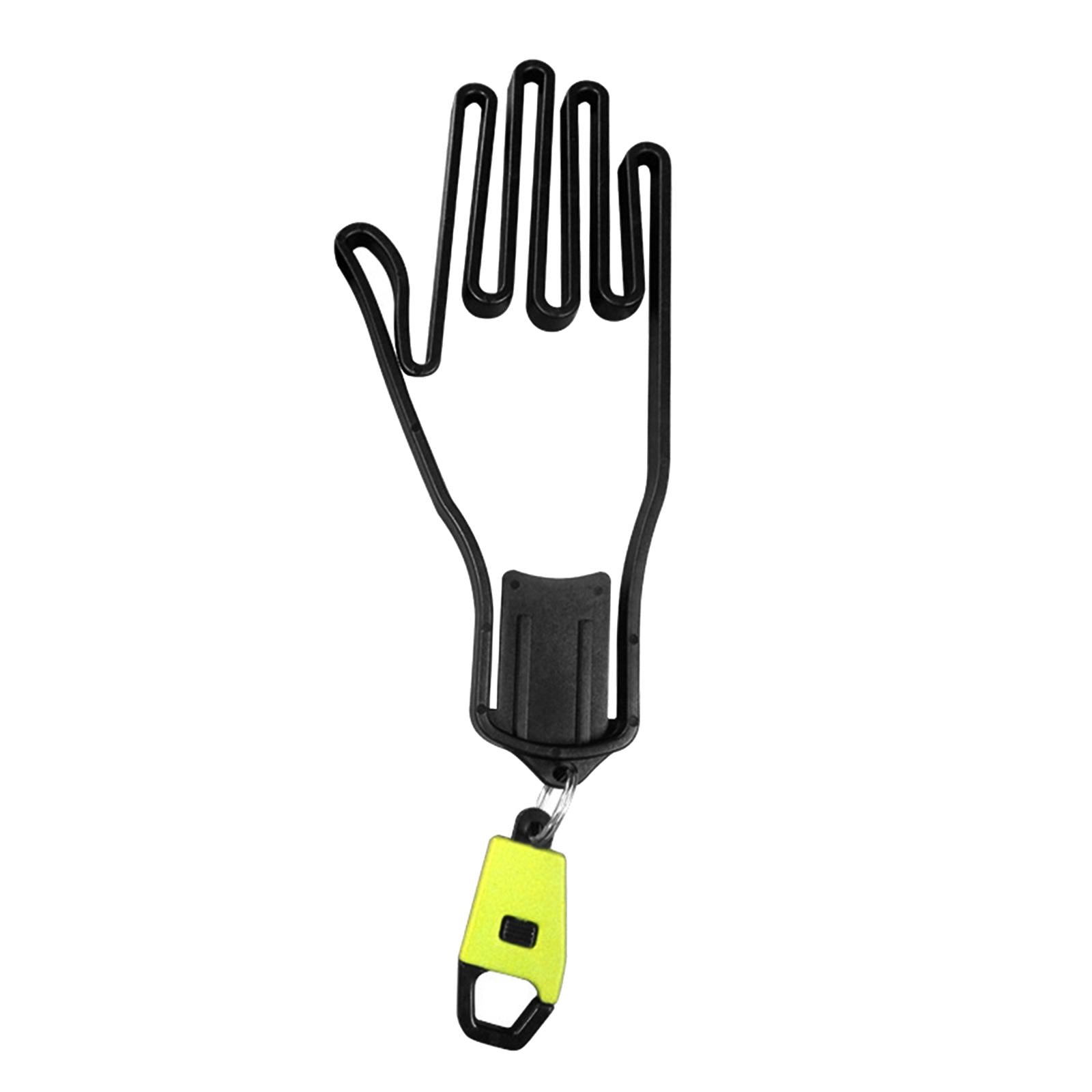 1 PC Golf Glove Holder Rack Outdoor Sport with Key Chain Plastic Durable Yellow
