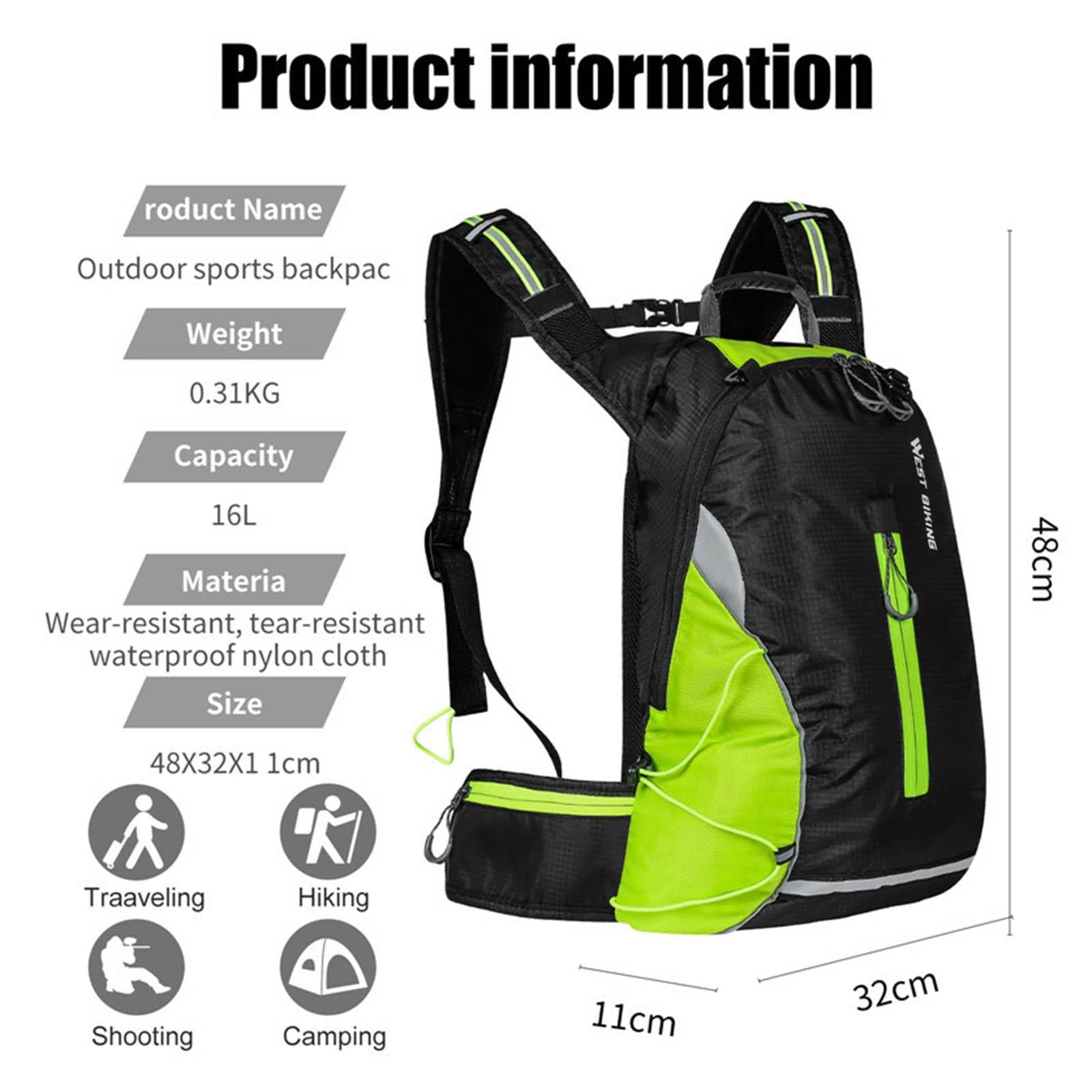 16L Cycling Knapsack Camping Shoulder Bag Backpack Sport Bag Waterproof