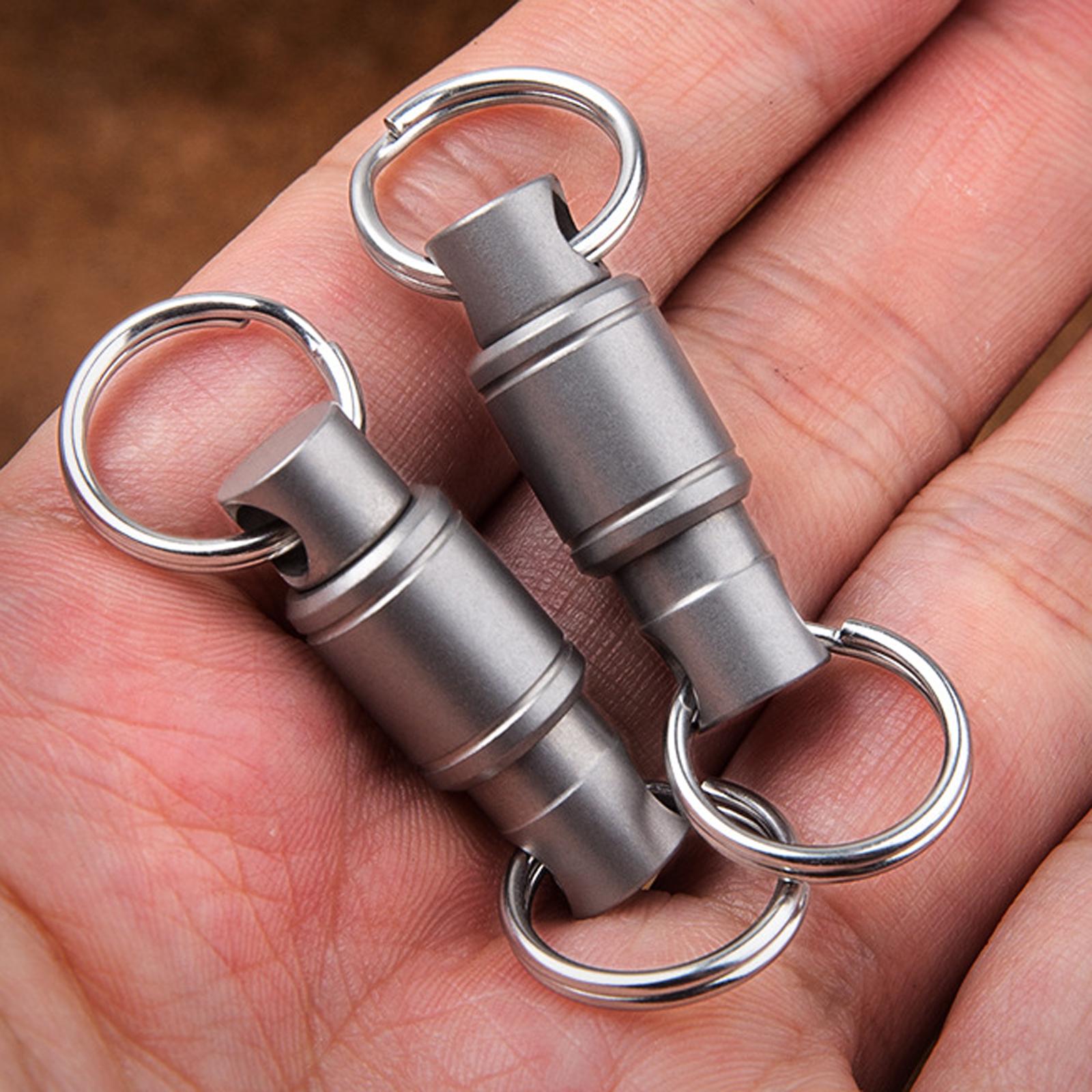 1x Keychain Keyring Silver Removable Titanium Alloy for Men Women Waist Belt