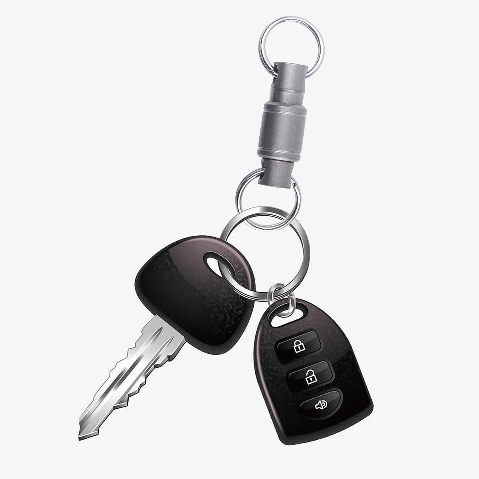 1x Keychain Keyring Silver Removable Titanium Alloy for Men Women Waist Belt