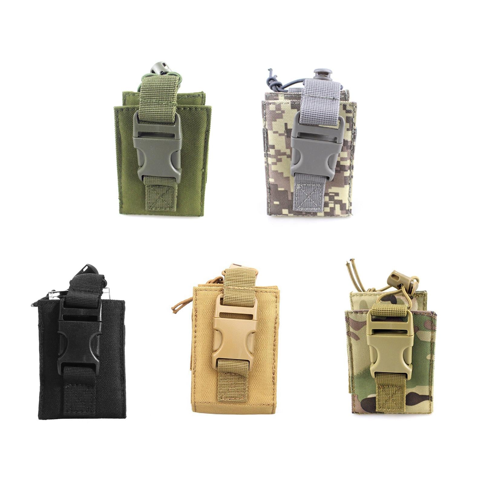 1PC Radio Pouch Holder Lightweight Portable Waist Bag Universal for Camping Black