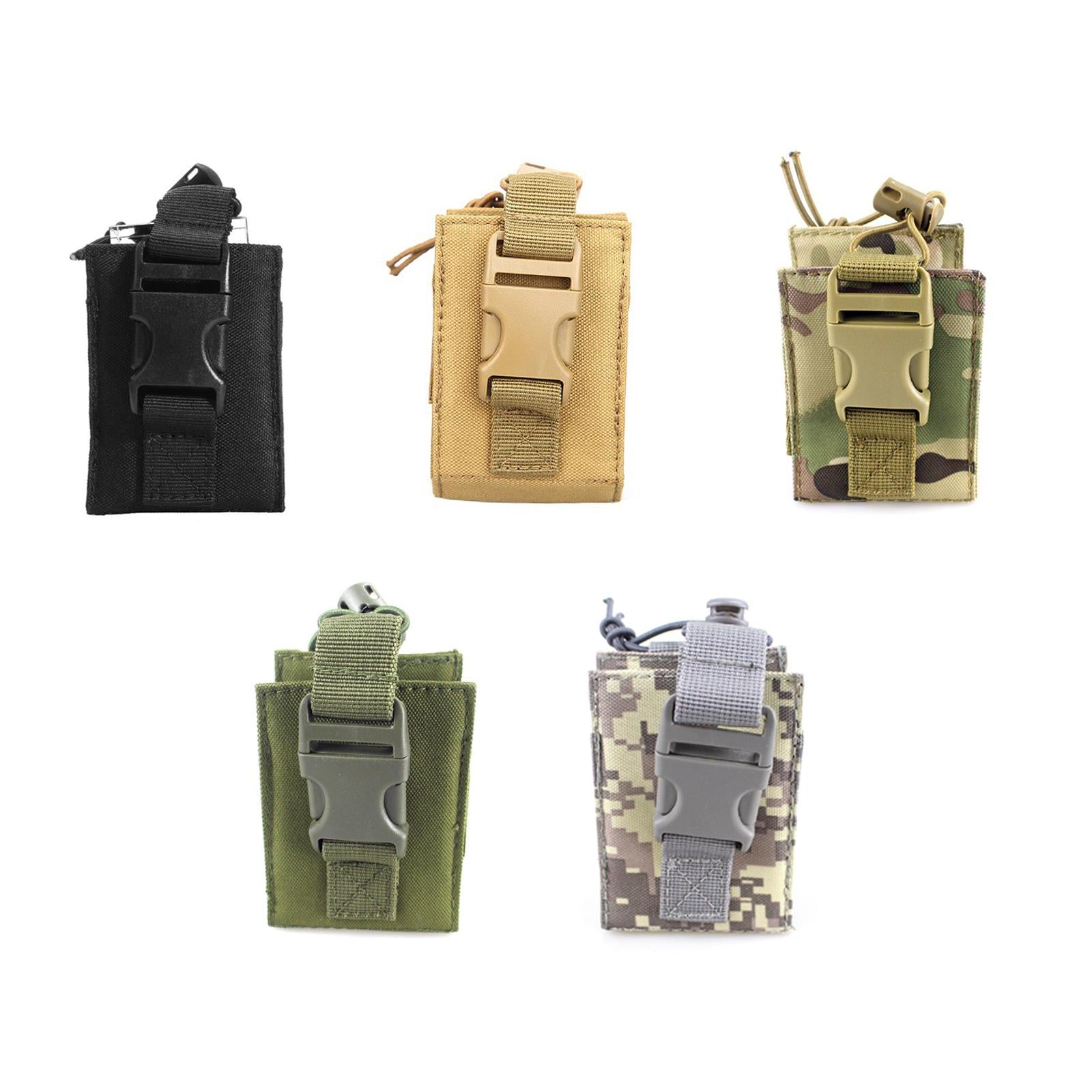 1PC Radio Pouch Holder Lightweight Portable Waist Bag Universal for Camping Black