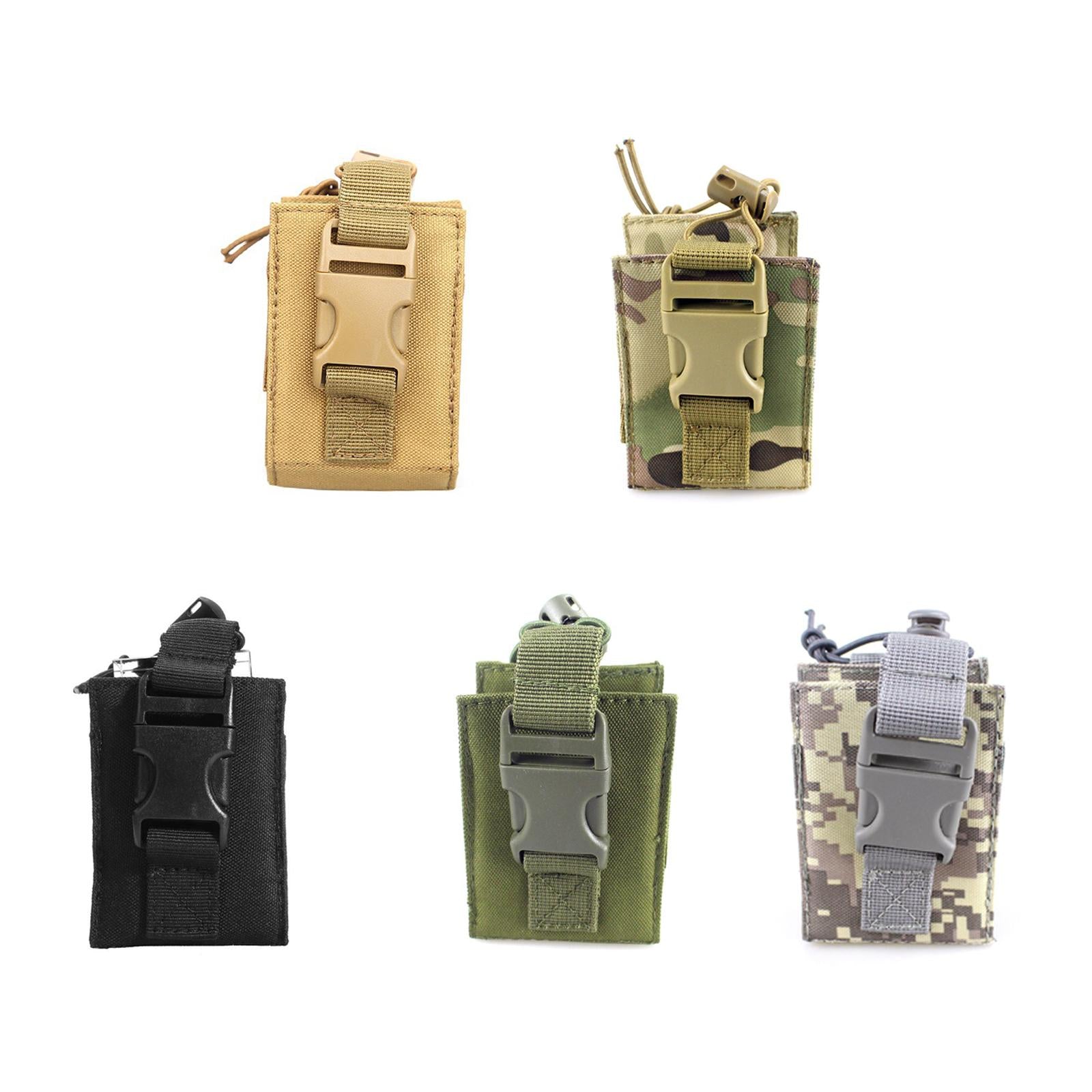 1PC Radio Pouch Holder Lightweight Portable Waist Bag Universal for Camping Black